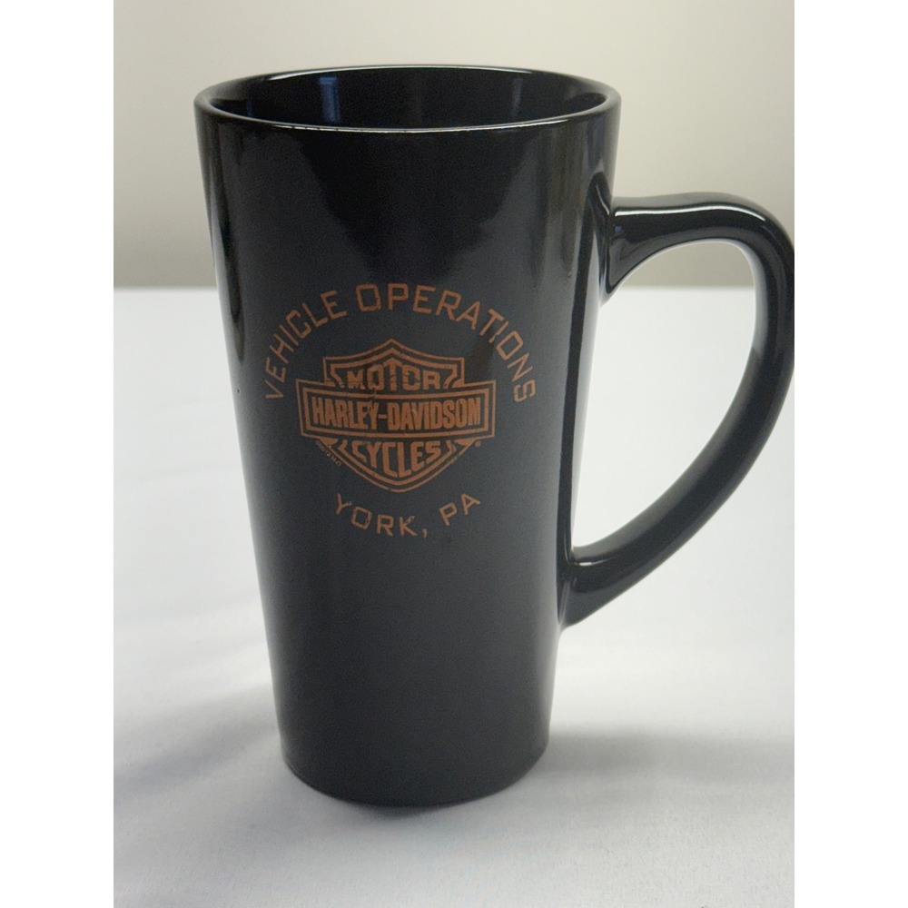 Harley-Davidson York PA Vehicle Operations Black Ceramic Tall Latte Coffee Mug